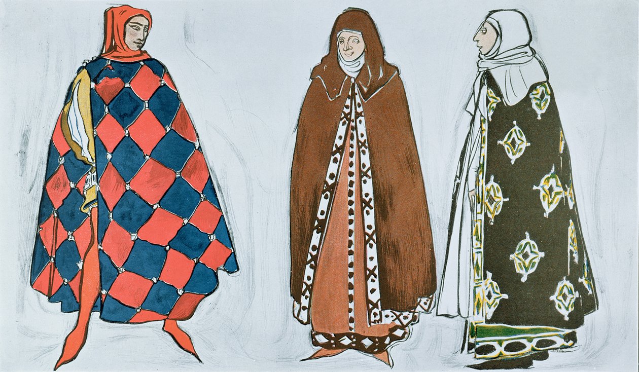 Jelmeztervek a „Le Martyre de Saint Sebastien” című drámai alkotáshoz, Ida Rubinstein megbízásából Gabriele d