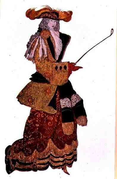Grófnő lovaglóruhában, az "Alvó hercegnő"-ből alkotó: Leon Bakst