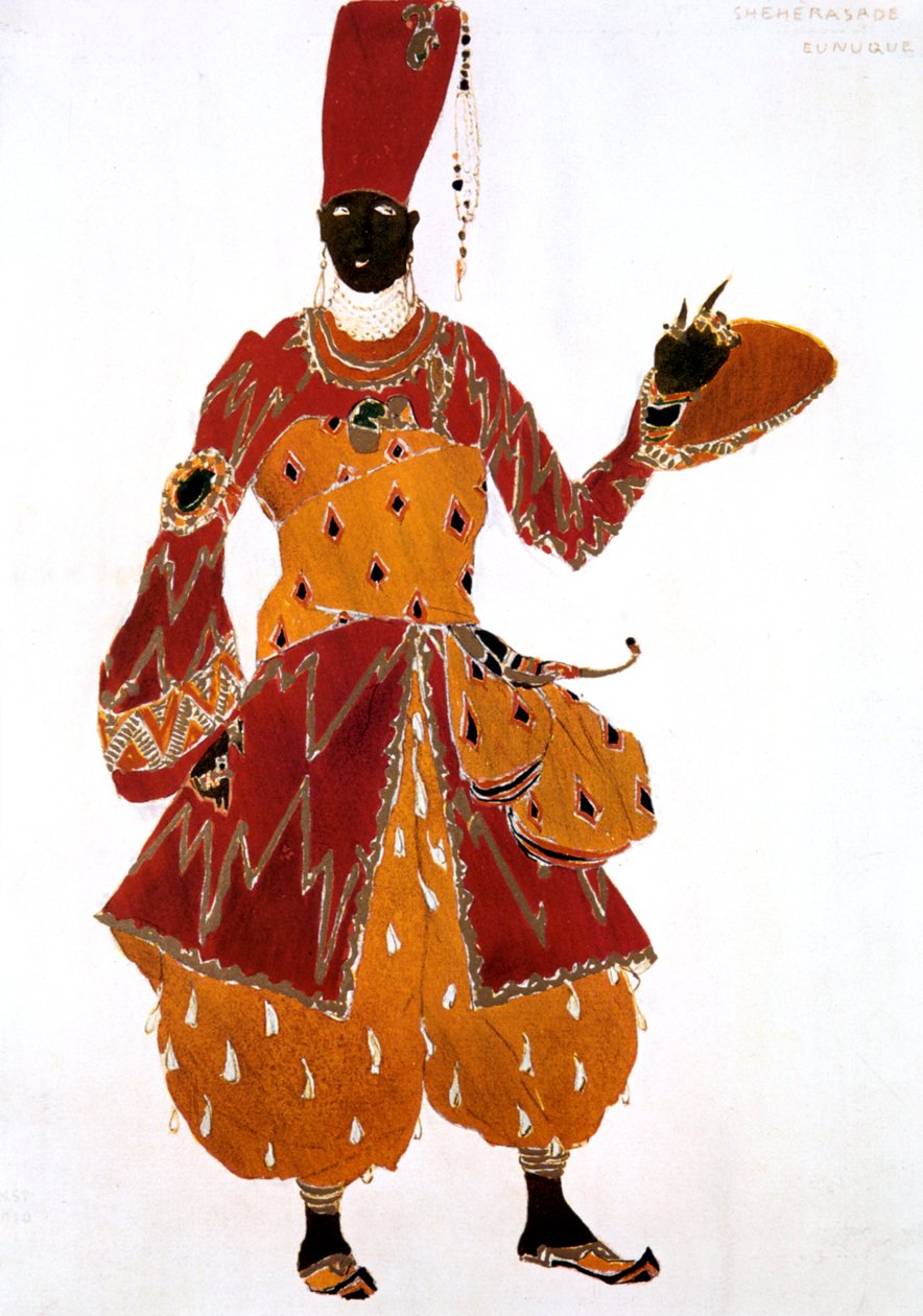 Eunuch jelmezterve a Scheherazade baletthez, 1910 alkotó: Leon Bakst
