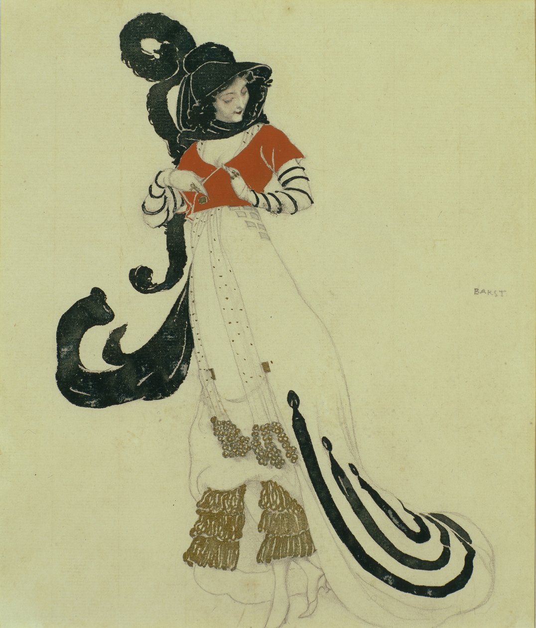 Díszruha-jelmeztervezés, c. 1914 alkotó: Leon Bakst