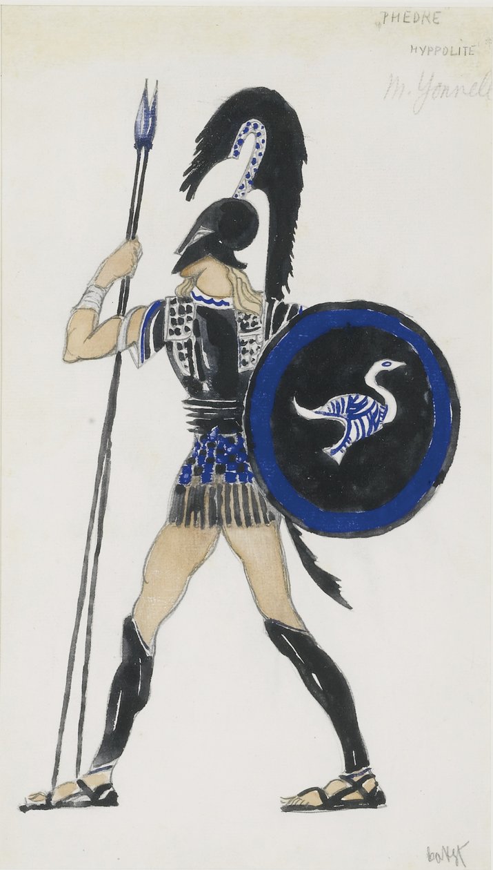 Hippolyte. A Ballet Phèdre jelmezterve, 1923 körül alkotó: Leon Bakst