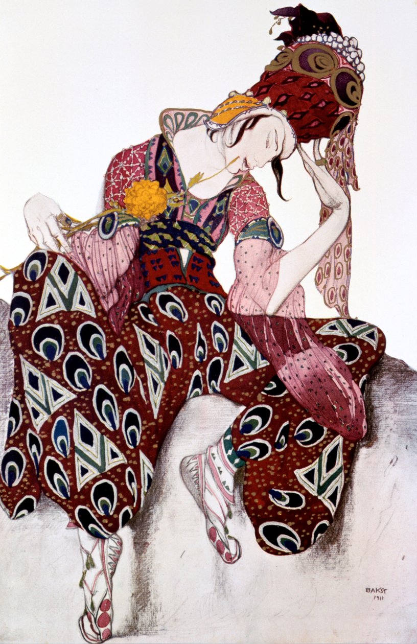 Iskander, Paul Dukas La Peri című balettjének jelmezterve, c1913 alkotó: Leon Bakst