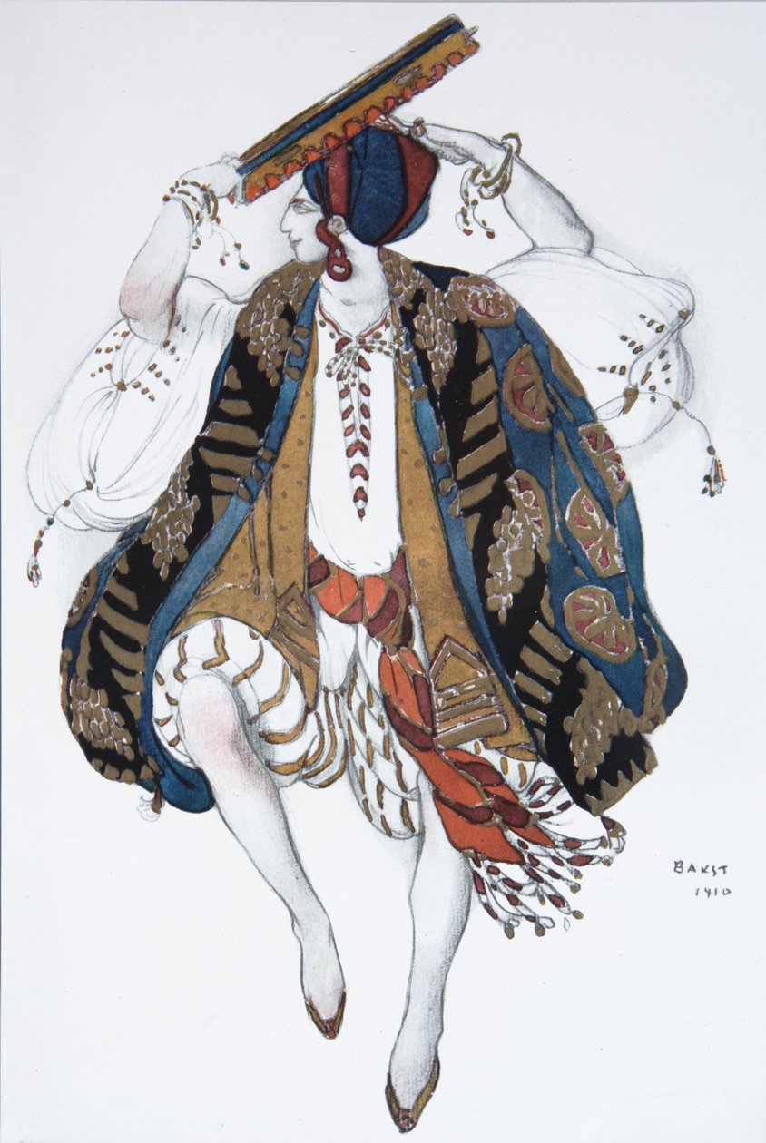 Zsidó tánc. Jelmezterve a Cléopatre baletthez, 1910 alkotó: Leon Bakst
