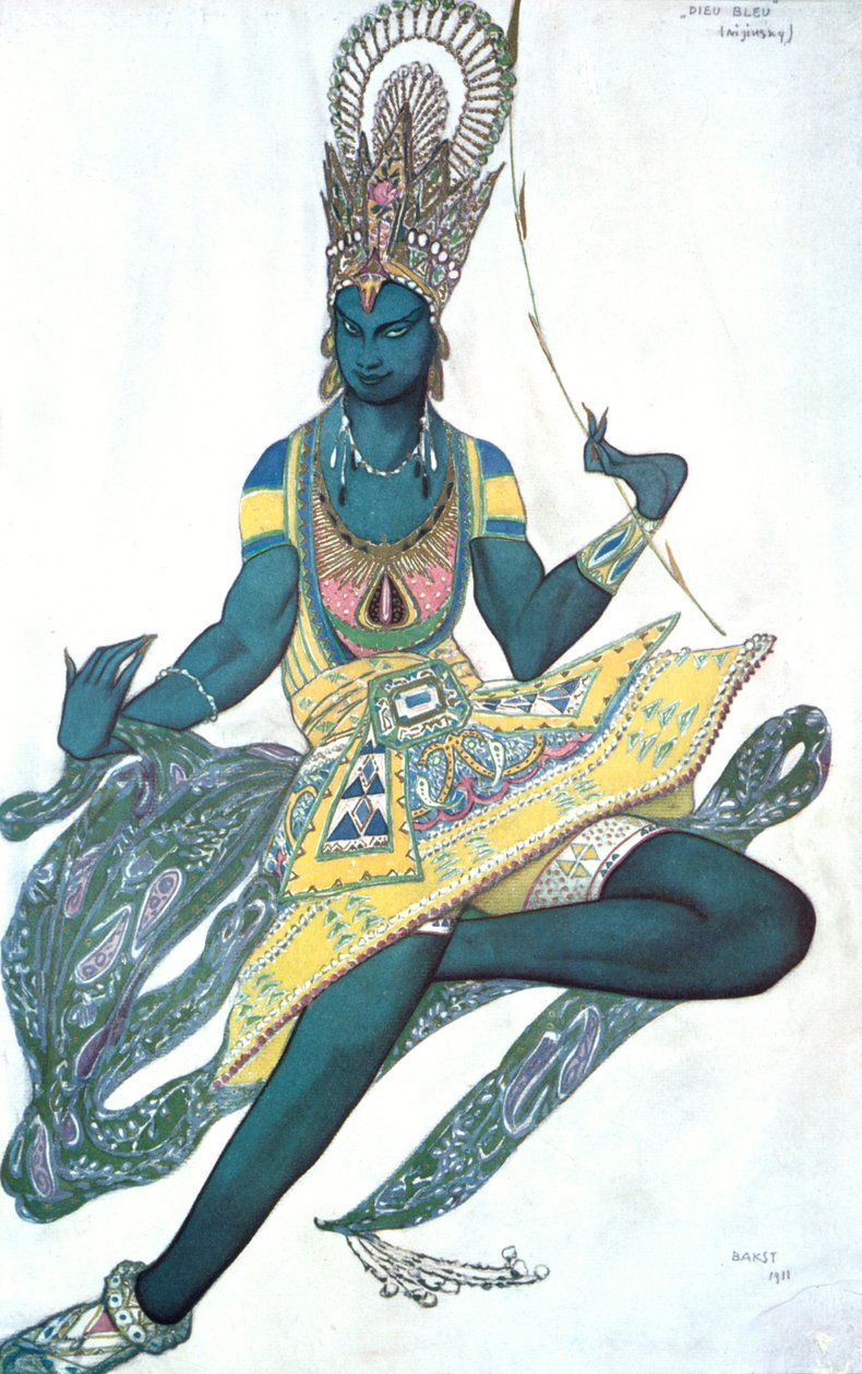 Le Dieu Bleu A kék isten, balettjelmezterv, 1911 alkotó: Leon Bakst