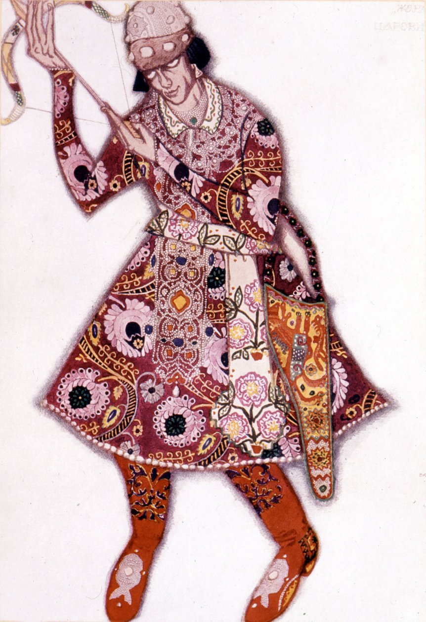 Léon Bakst jelmez Sztravinszkij „A tűzmadár” című művéhez a párizsi operában, 1910. június alkotó: Leon Bakst