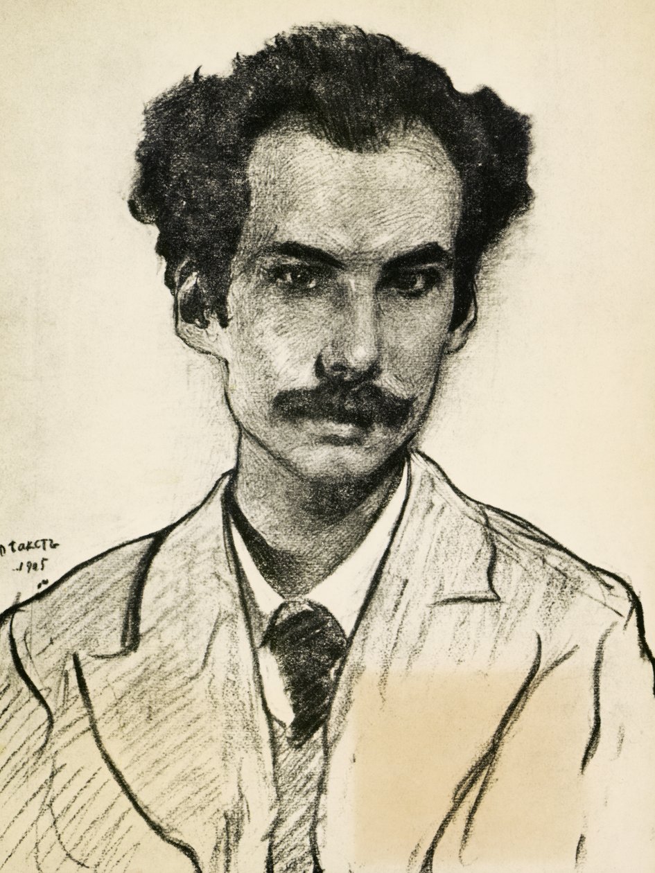 Borisz Nyikolajevics Bugaev portréja alkotó: Leon Bakst