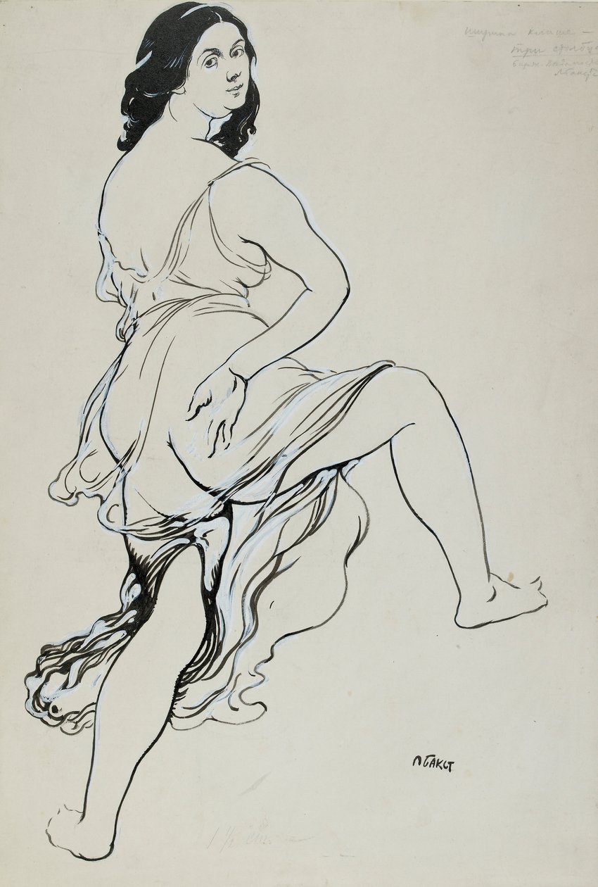 Portré Isadora Duncan táncáról, XX. század eleje alkotó: Leon Bakst
