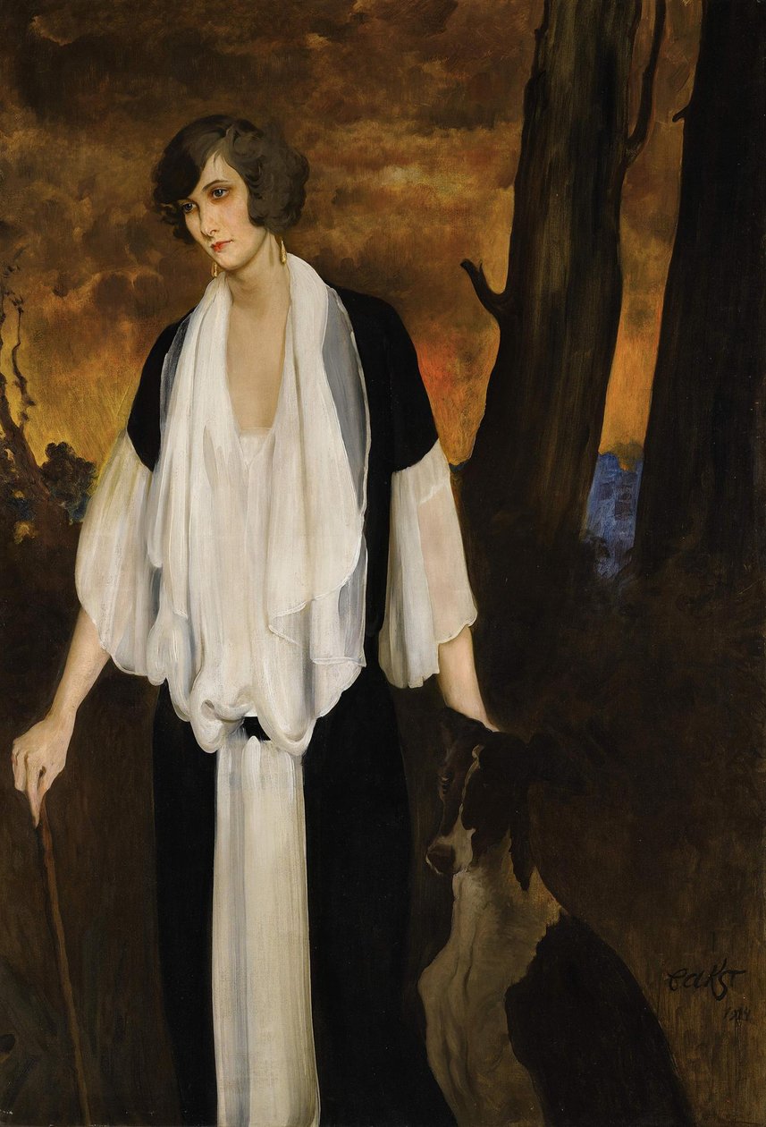 Rachel Strong, a leendő Henri de Boisgelin grófnő portréja, 1924 alkotó: Leon Bakst