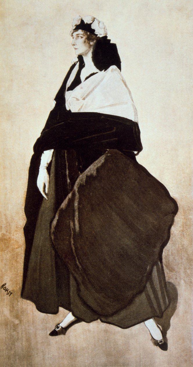 Rubinstein Ida balett-táncos és mecénás portréja, 1921 alkotó: Leon Bakst