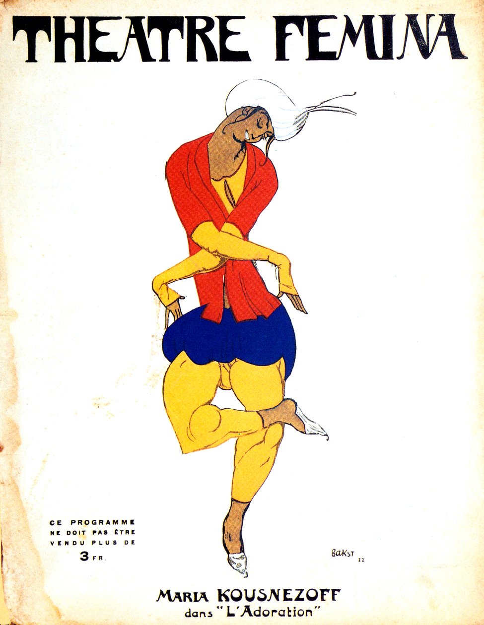 Igor Stravinskys A tavasz rítusa című balett plakátja, 1911 alkotó: Leon Bakst