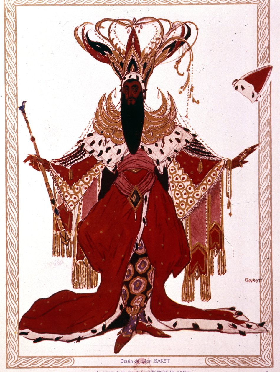 Richard Strauss "" József legendája "" Párizsi Opera, 1914. május. Leon Bakst jelmeze alkotó: Leon Bakst