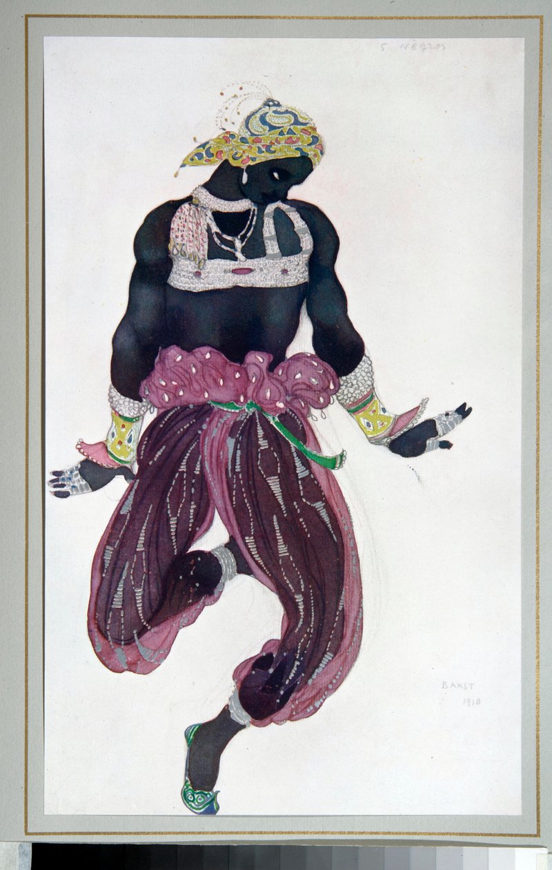 Orosz balett: rajz a Michel Fokine által rendezett "Seherazade" című baletthez alkotó: Leon Bakst
