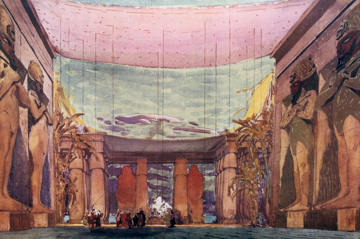 Díszlet a Ballets Russes Kleopátra című produkciójához, 1909 alkotó: Leon Bakst