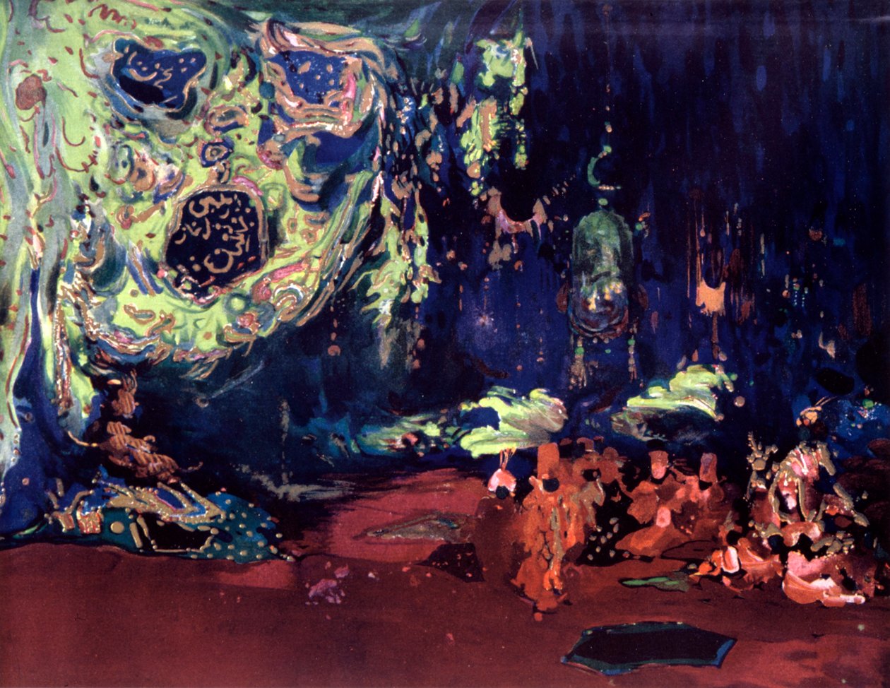 A Scheherazade balett díszlete, c1913 alkotó: Leon Bakst