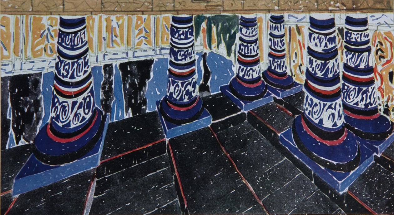 Színpadterv Jean Racine Phaedra Phèdre című drámájához, 1923 alkotó: Leon Bakst