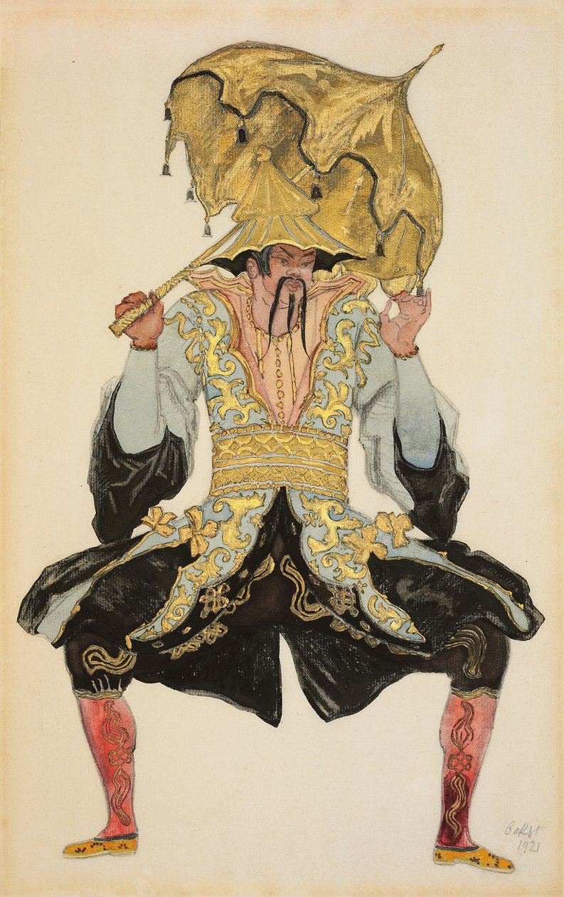 A kínai mandarin, a "Csipkerózsika" jelmezterve, 1921 alkotó: Leon Bakst