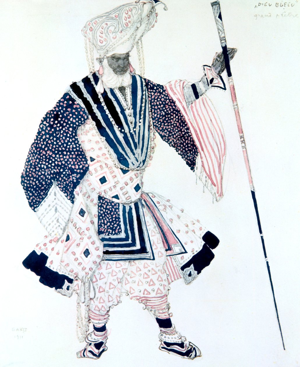Le Grand Prêtre főpap, balettjelmeztervezés, 1911 alkotó: Leon Bakst