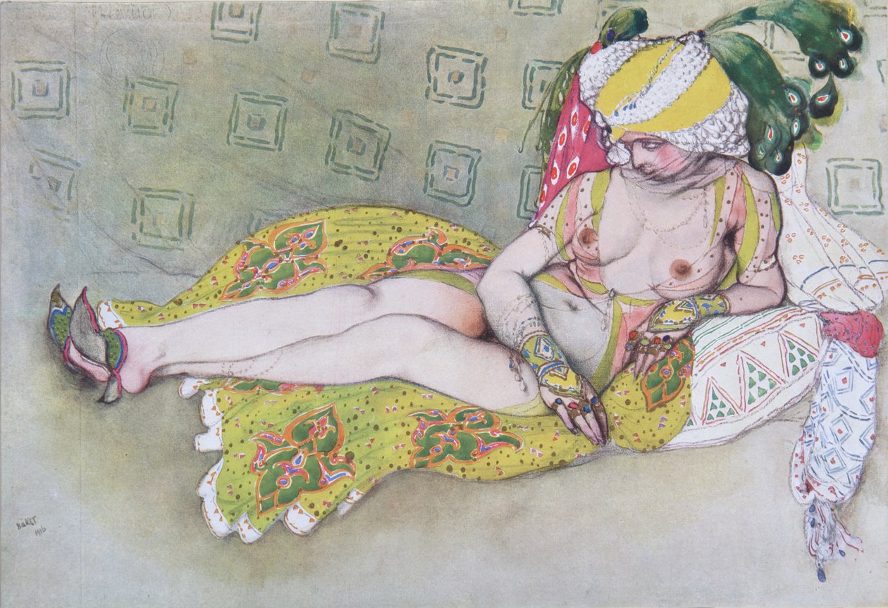A sárga szultánok felesége, 1916 alkotó: Leon Bakst