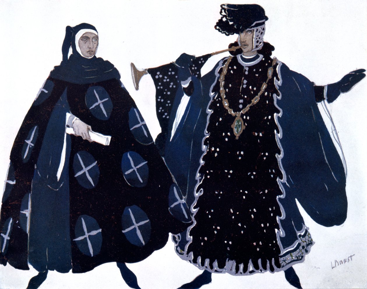Two Heralds, balettjelmezterv, 1911 alkotó: Leon Bakst