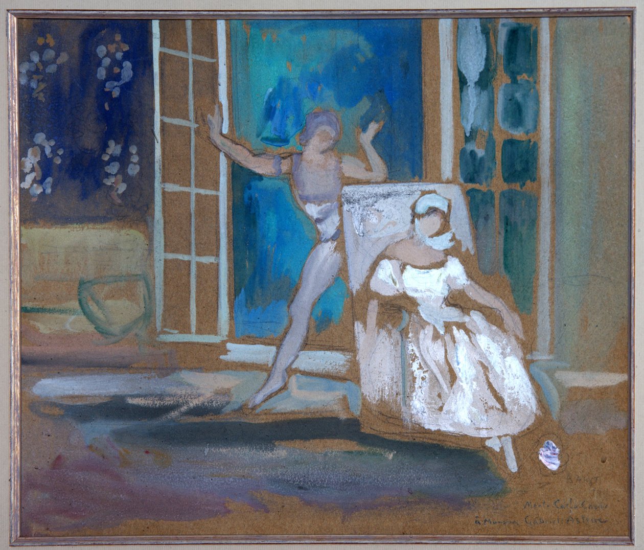 Vaslav Nijinski (1889-1950) és Tamara Karsavina (1885-1978) a "The Spectre of the Rose" című balettben alkotó: Leon Bakst