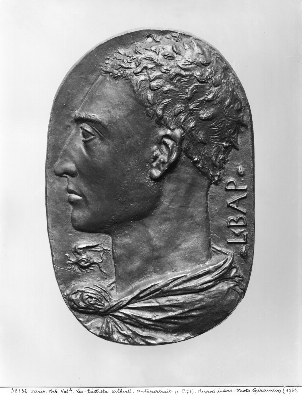 Medallion önarckép (bronz) alkotó: Leon Battista Alberti