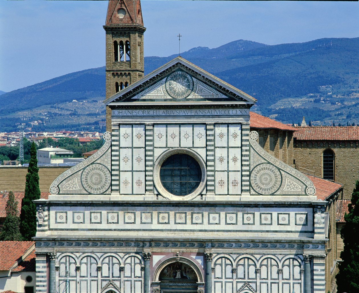 Santa Maria Novella kilátása, 1450-70 körül alkotó: Leon Battista Alberti