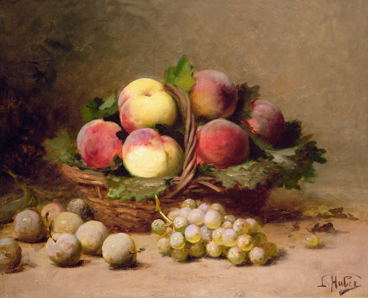 Gyümölcscsendélet alkotó: Leon Charles Huber