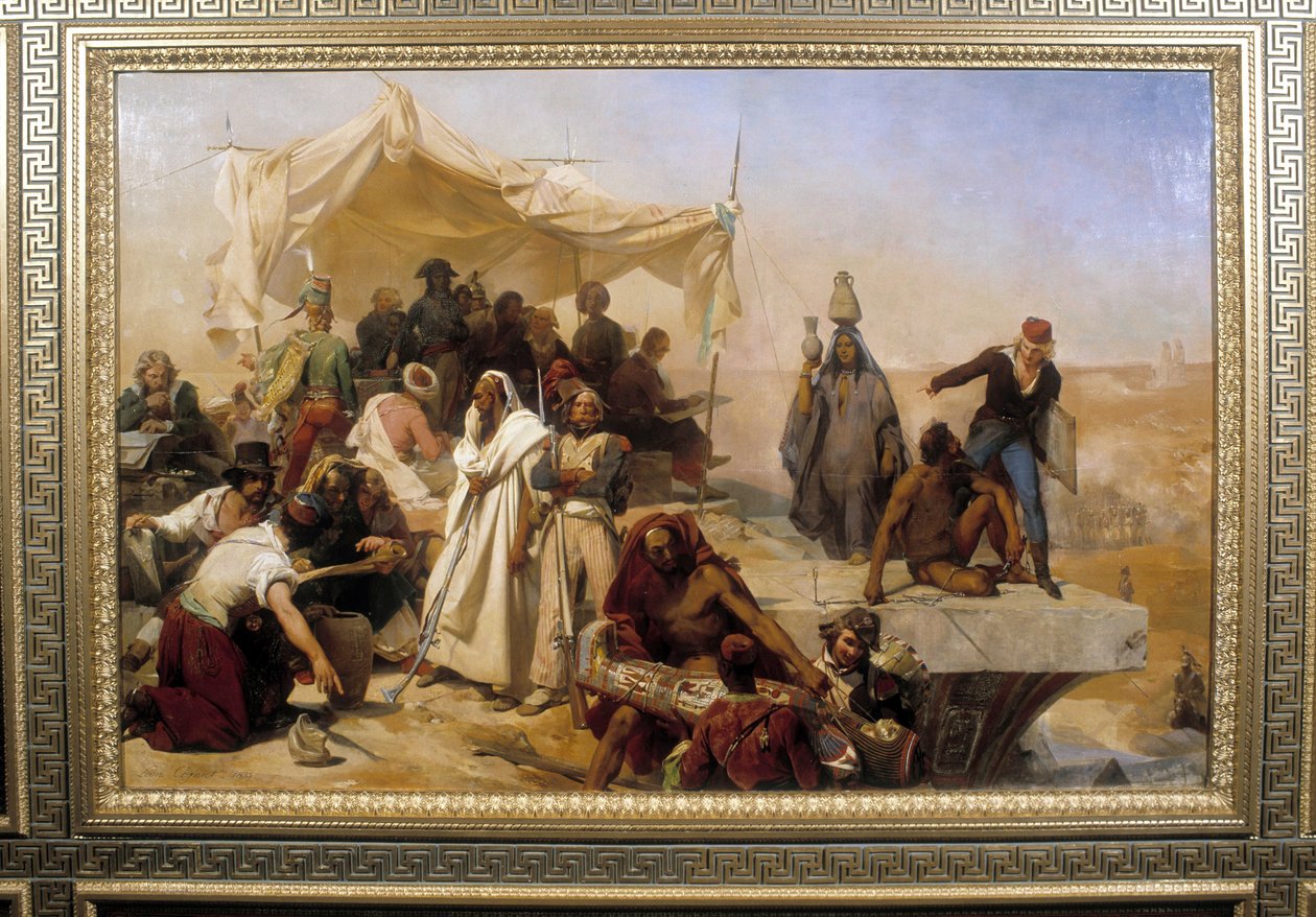 Expedíció Egyiptomból Bonaparte parancsára. Leon Cogniet festménye (1794-1880) alkotó: Léon Cogniet