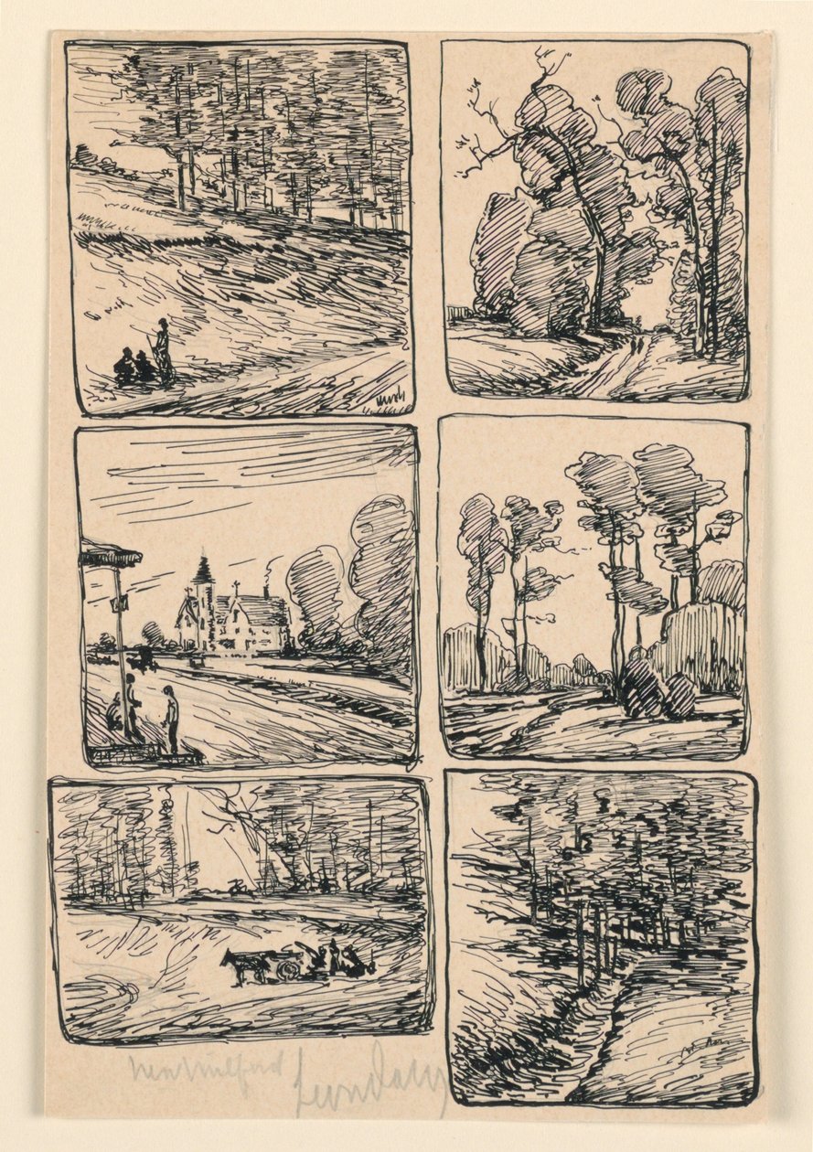 Six Landscape Studies, New Milford alkotó: Leon Dabo