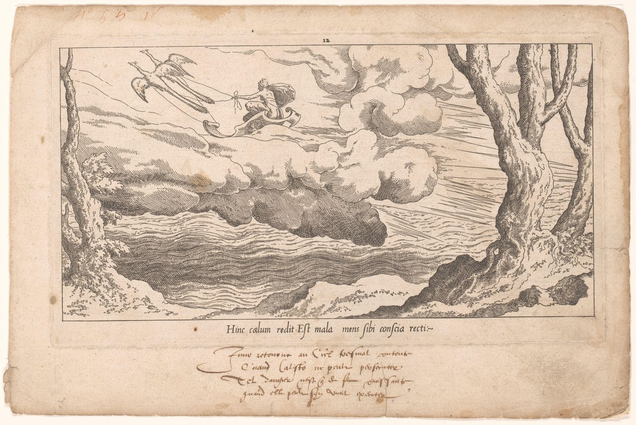 Juno a szekerén visszatér az Olümposzra Le Fable de Calisto (sorozat címe) Callisto mítosza (sorozat címe) alkotó: Leon Davent