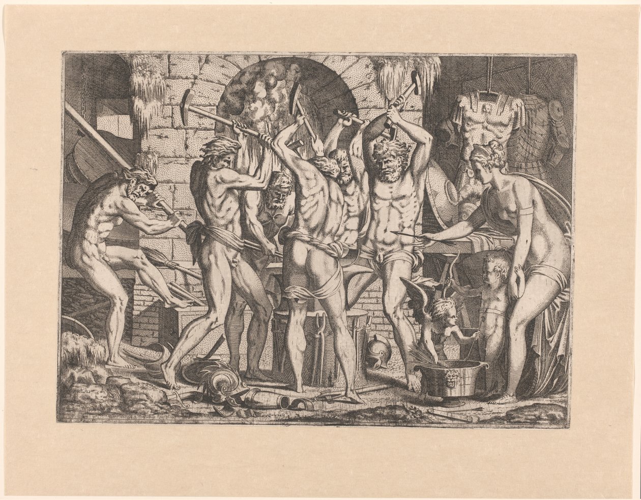 Venus in de smidse van Vulcanus alkotó: Leon Davent