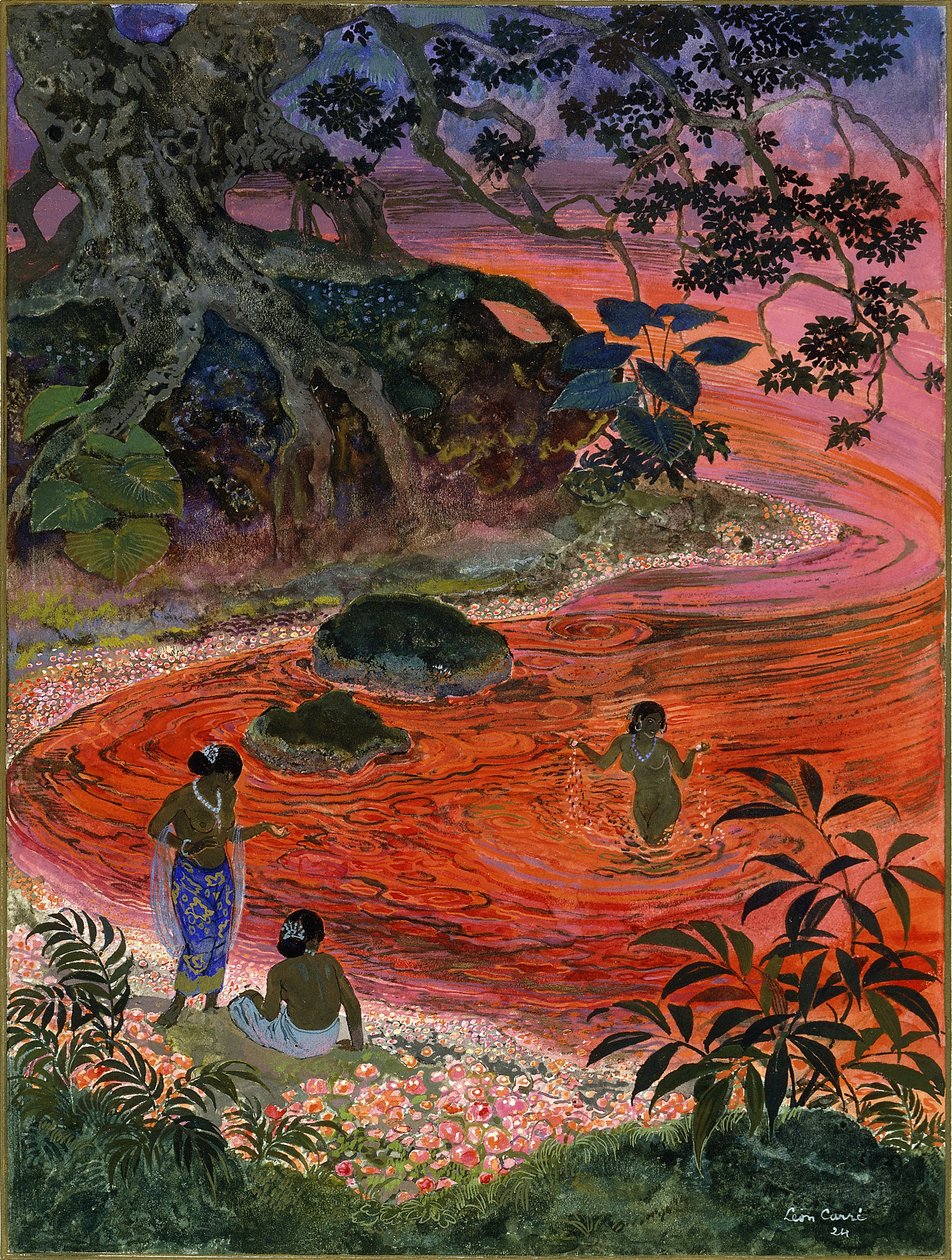 Illusztráció Victor Barrucand „Le Chariot de Terre Cuite” című könyvéből alkotó: Leon Georges Carre