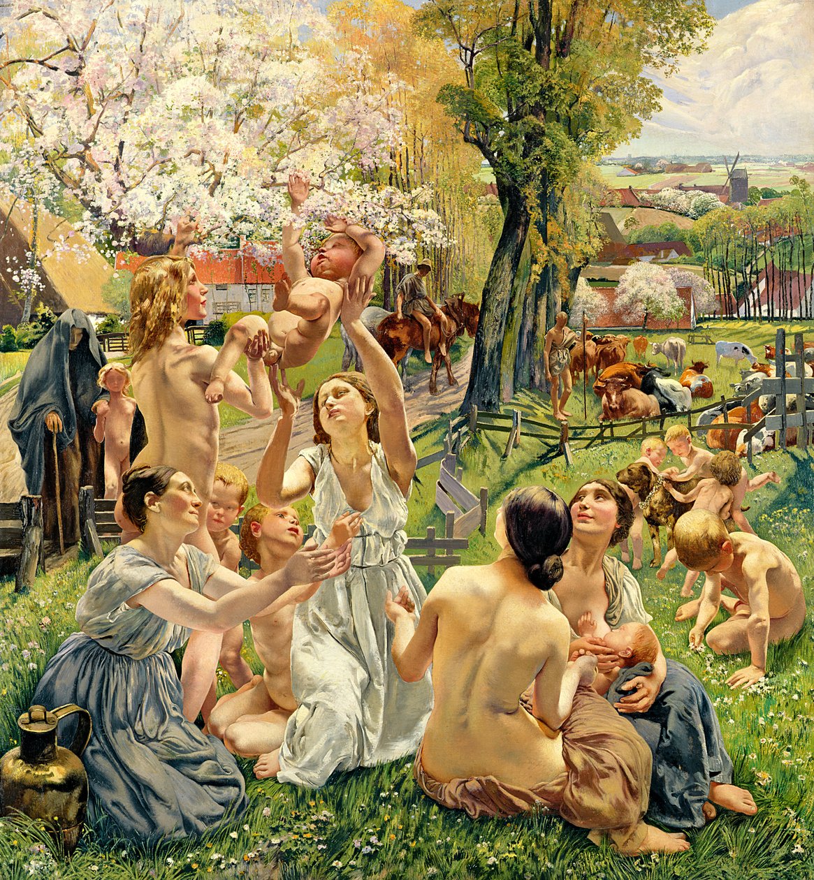 A Reggel, bal oldali panel a „The Golden Age” triptichonról, 1901 (a triptichont lásd: 309507) alkotó: Leon Henri Marie Frederic