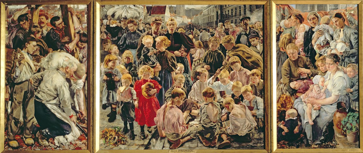 Egy dolgozó ember három kora, 1895 alkotó: Leon Henri Marie Frederic