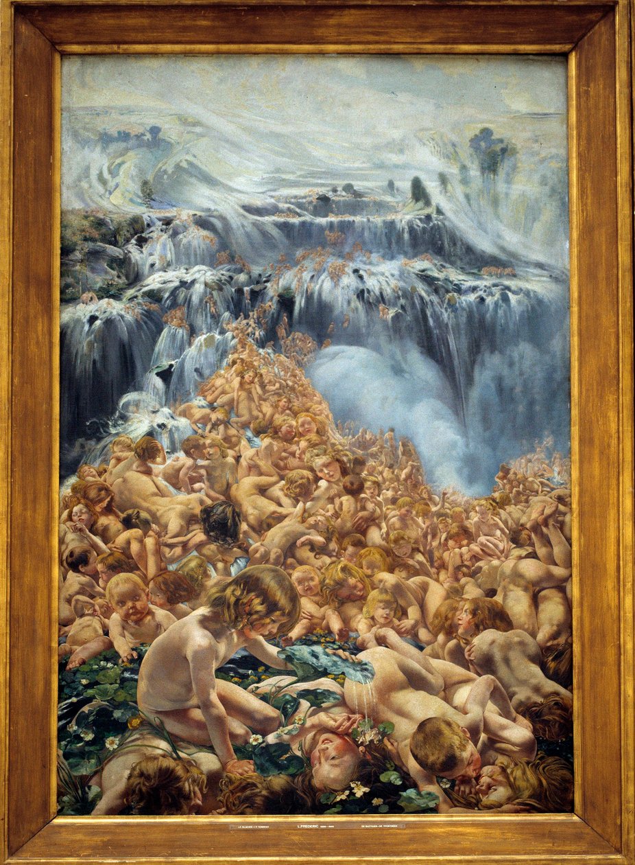 A gleccser, a patak, Leon Henri Frederic (1856-1940) (ec.belg) 1890-1899 v. 2,05x1,27 m Brüsszel, Királyi Szépművészeti Múzeum alkotó: Leon Henri Marie Frederic