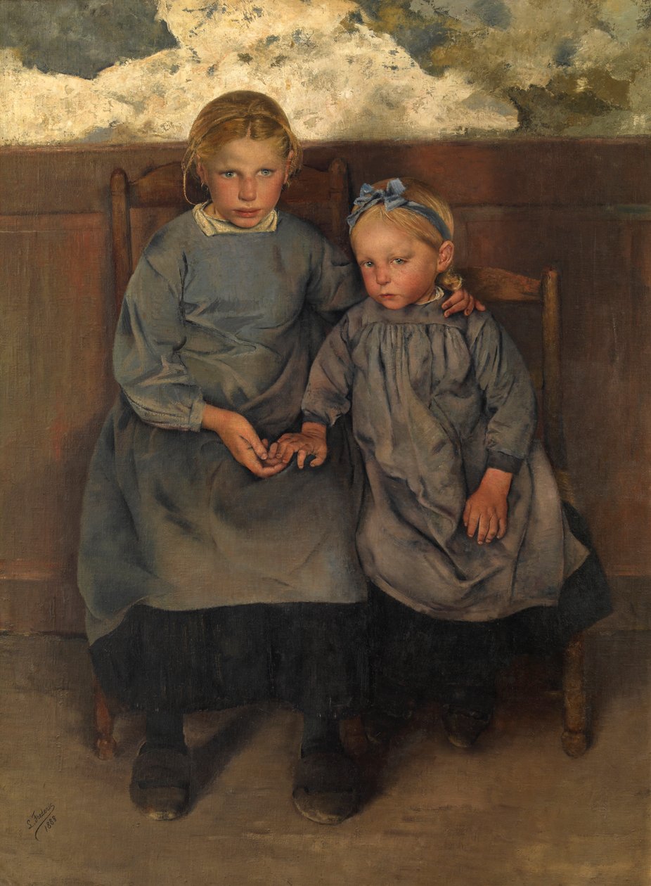 Két vallon vidéki lány alkotó: Leon Henri Marie Frederic