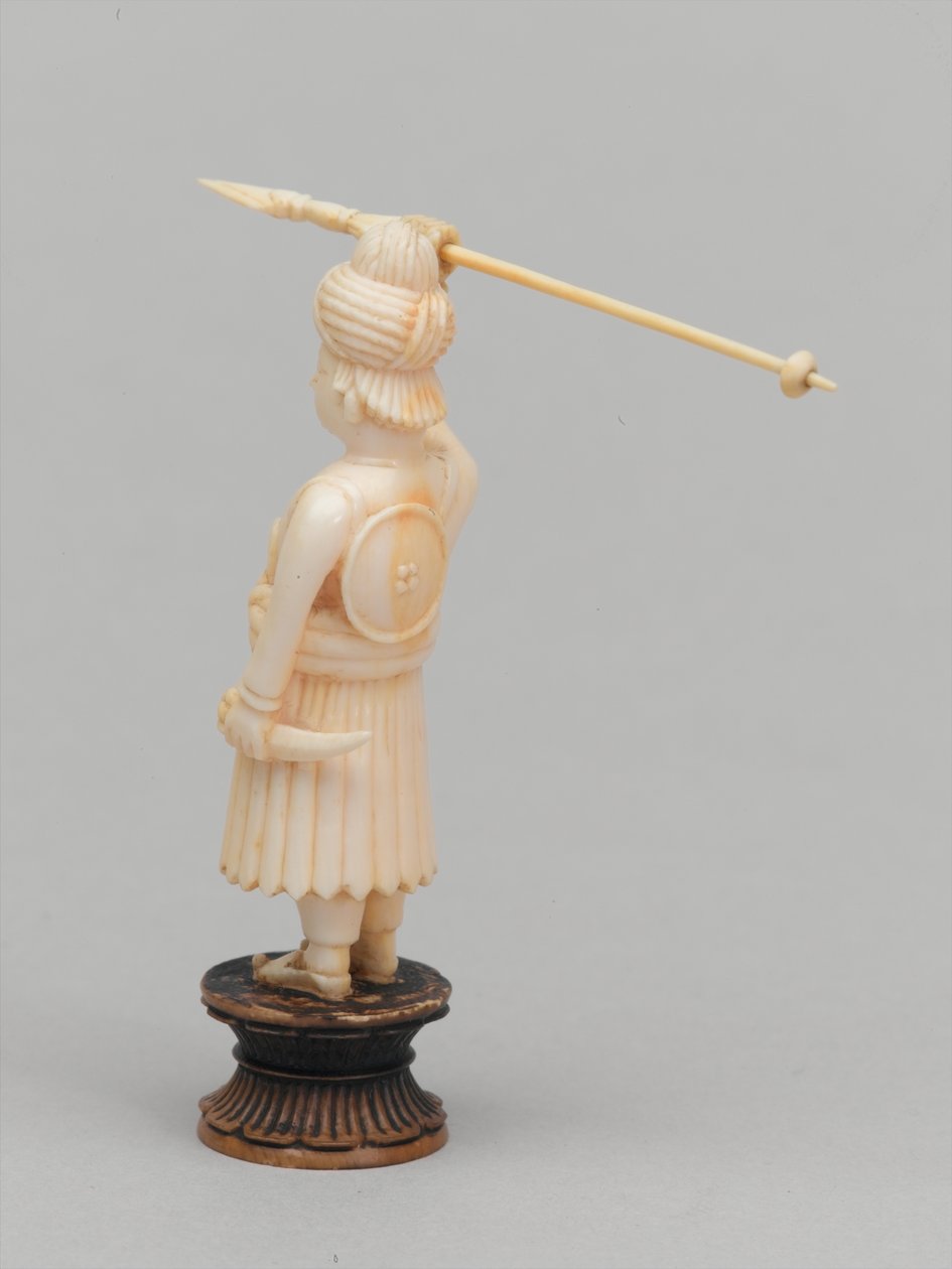 Fekete gyalog, sakkfigura, India, 1820 körül alkotó: Leon Hornecker
