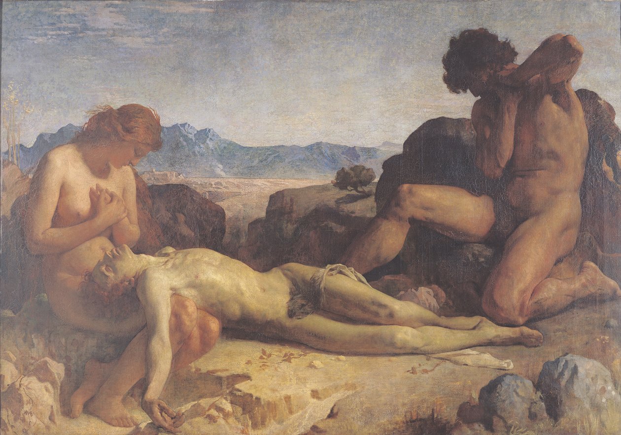 Ádám és Éva megtalálják Ábel holttestét alkotó: Leon Joseph Florentin Bonnat