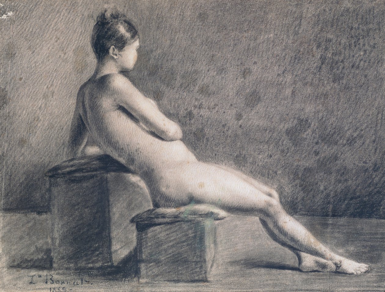 Modell a profilban, c1853-1922 alkotó: Leon Joseph Florentin Bonnat