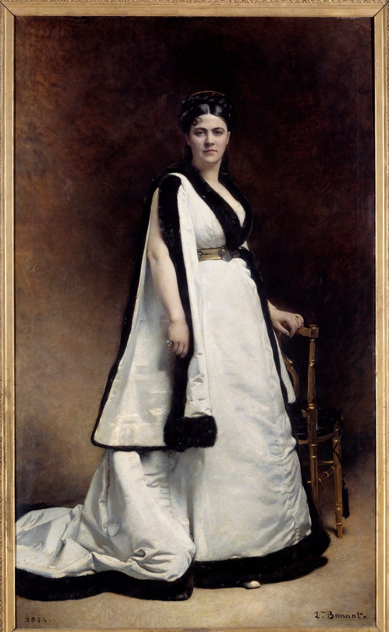 Madame Pasca (1835 - 1914) drámaíró egész alakos portréja. Leon Joseph Bonnat festménye (1833-1922) alkotó: Leon Joseph Florentin Bonnat