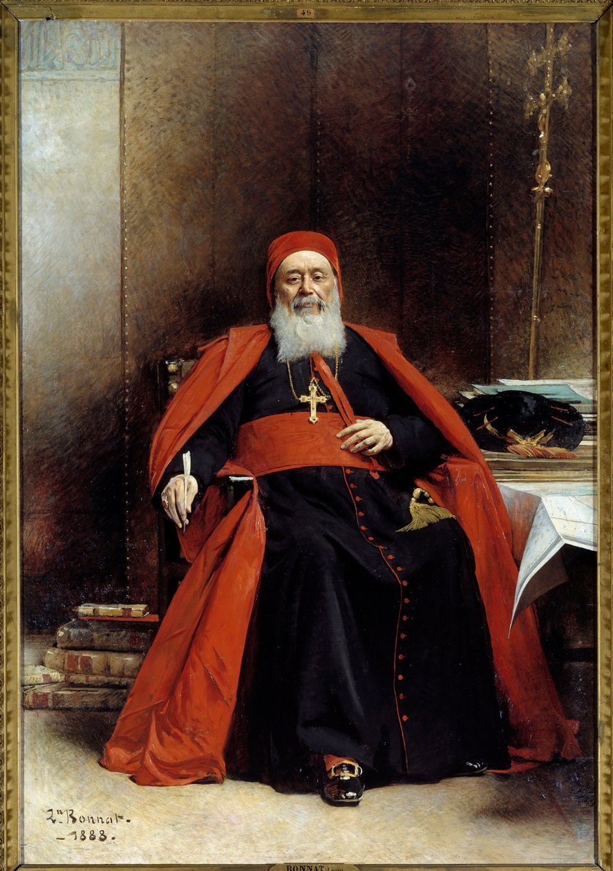 Charles Lavigerie (1825-1892) portréja lábán. Algír archívuma, Afrika bíboros prímása Leon Joseph Bonnat (1833-1922) festménye 1888 V. 2,39 x 1,64 m alkotó: Leon Joseph Florentin Bonnat