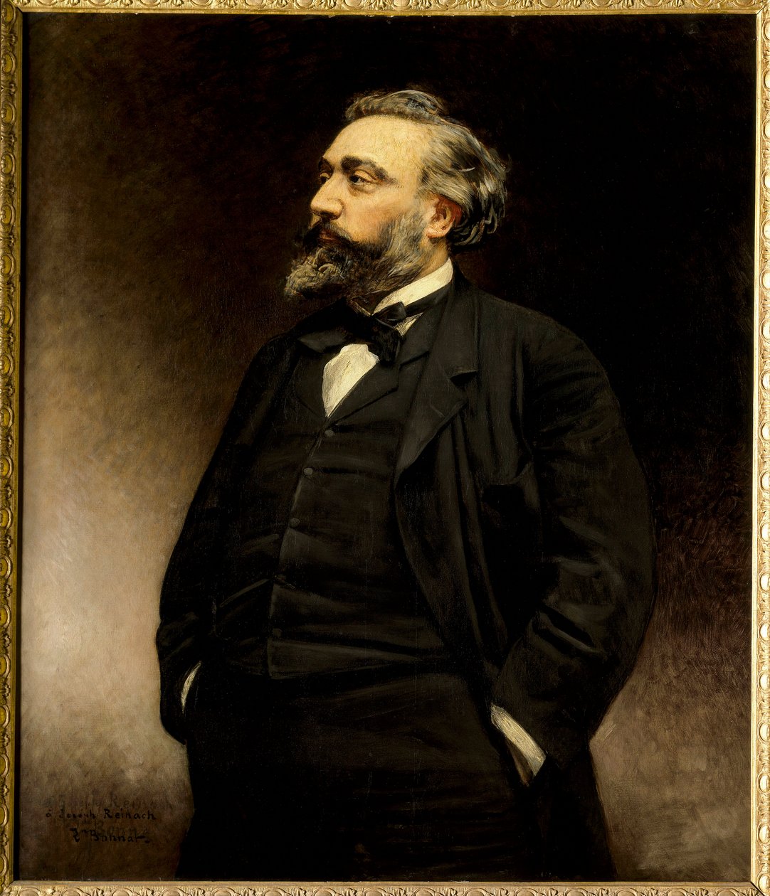 Leon Gambetta (1838 - 1882) francia politikus portréja. Leon Joseph Bonnat (1833 - 1922) festménye (h s/t 1,15 x 1). - Leon Gambetta (1838-1882) francia politikus portréja. Leon Joseph Bonnat (1833-1922) festménye. Kastélymúzeum, Versaille alkotó: Leon Joseph Florentin Bonnat