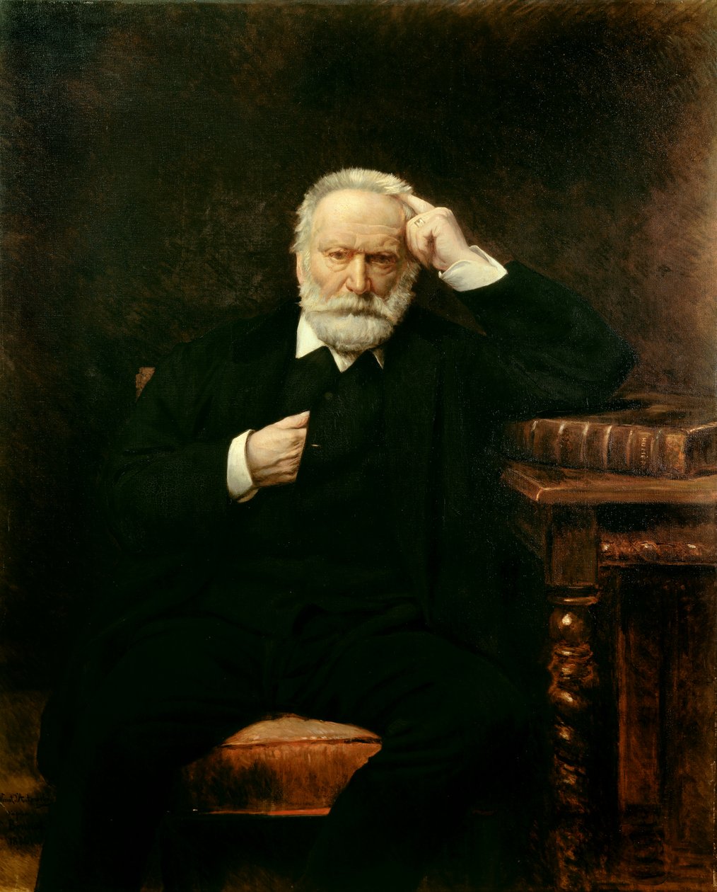 Victor Hugo francia író portréja (1802-1885) Leon Joseph Bonnat (1833-1922) festménye 1879 V. 1,38x1,1 m alkotó: Leon Joseph Florentin Bonnat