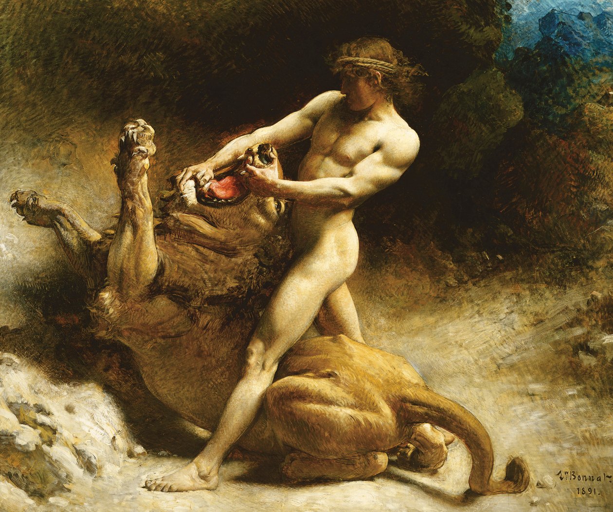 Sámson ifjúsága, 1891 alkotó: Leon Joseph Florentin Bonnat