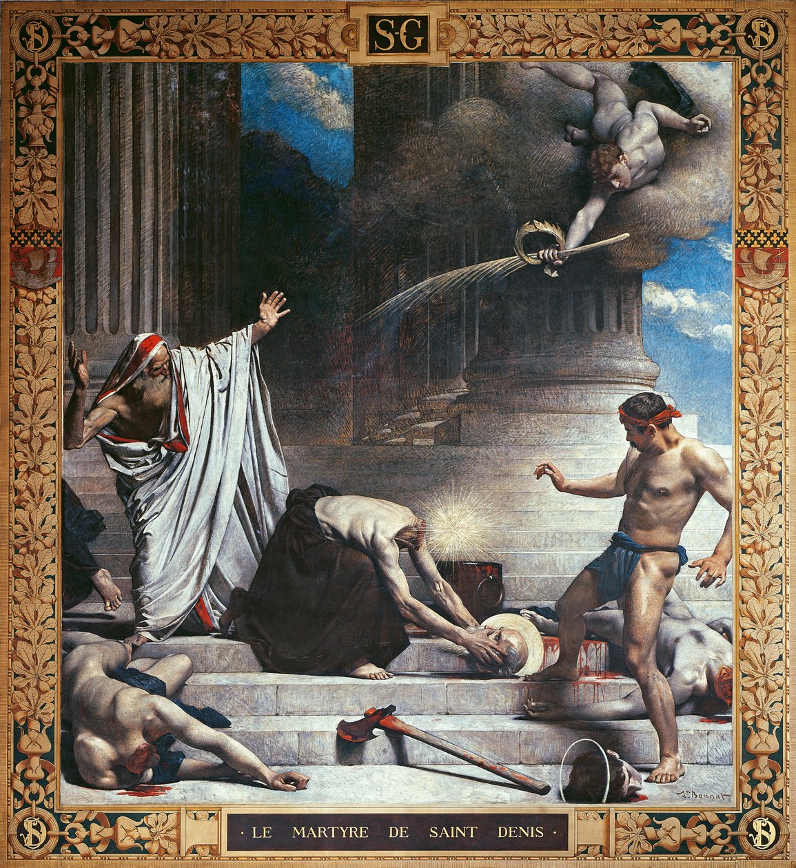 Szent Dénes mártíromsága (falfestmény) alkotó: Leon Joseph Florentin Bonnat