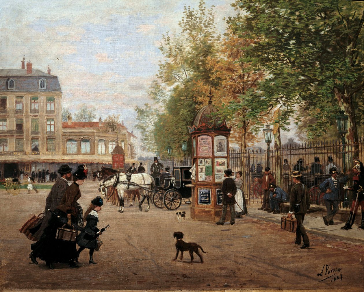 A Place de la Gare Nancy-ben 1887-ben Leon Voirin (1833-1887) festménye 1887 Nancy, Musee historique lorrain alkotó: Leon Joseph Voirin
