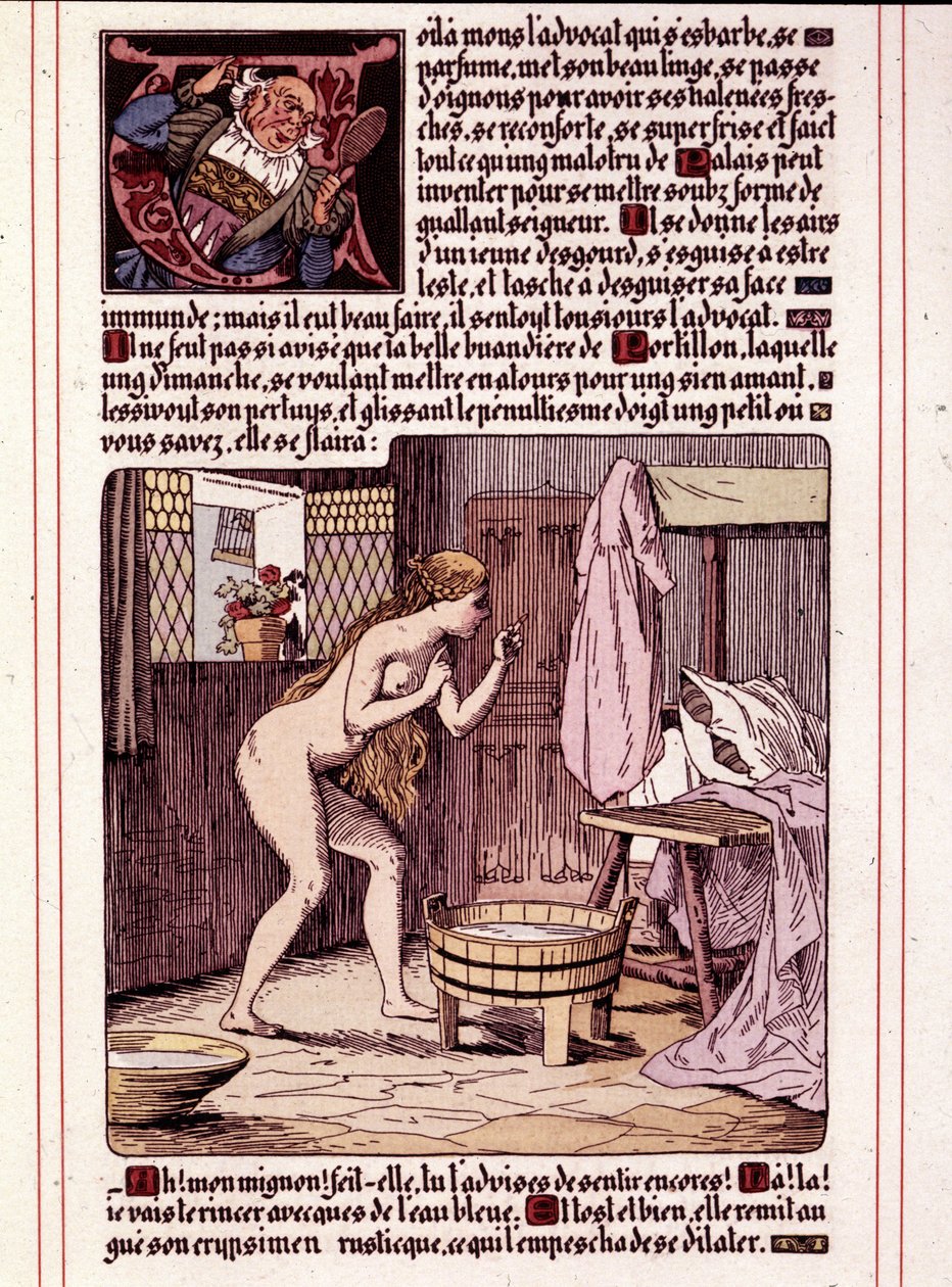 Illusztráció Honore de Balzac „La Mye du Roy” című regényéről, Leon Lebegue (1863-1944) alkotó: Leon Lebegue