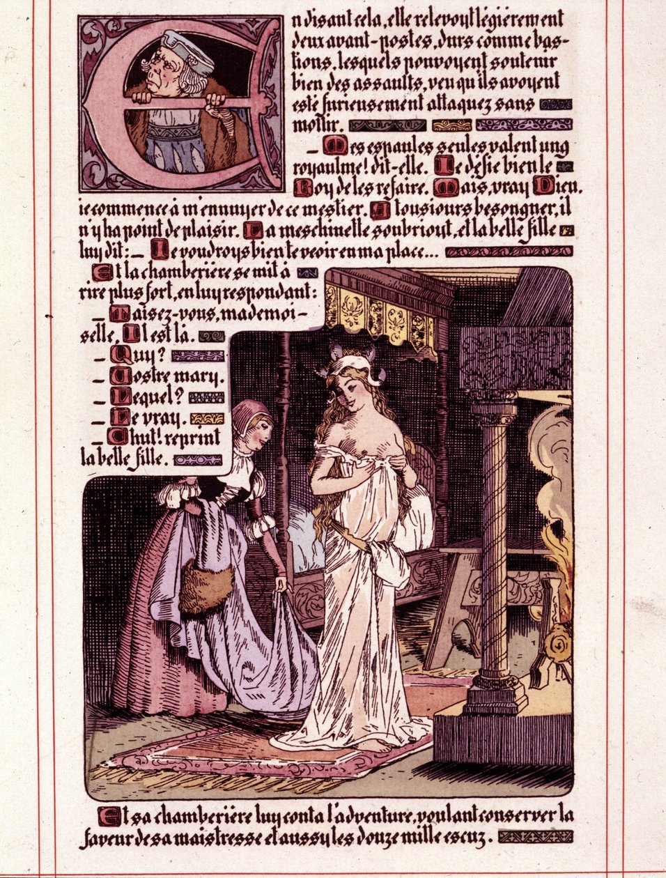 Illusztráció Honore de Balzac „La Mye du Roy” című regényéről, Leon Lebegue (1863-1944) alkotó: Leon Lebegue