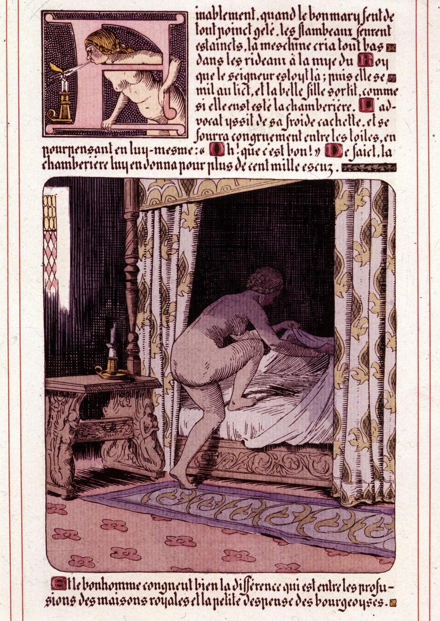 Illusztráció Honore de Balzac „La Mye du Roy” című regényéről, Leon Lebegue (1863-1944) alkotó: Leon Lebegue