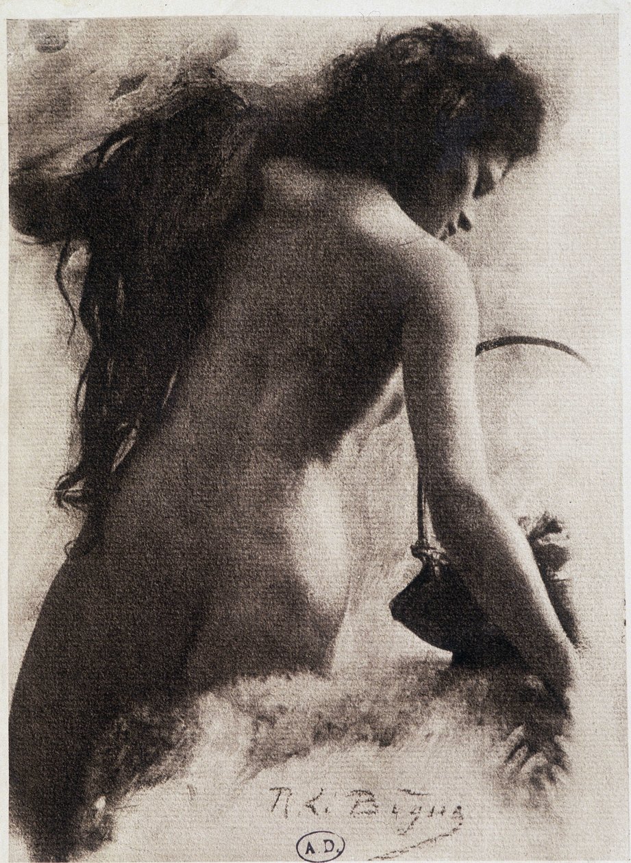 Vázlat (női hát) Le Bègue-tól a „Les Processes d’art en photographie”-ban, Demachy és Puyo párizsi fotóklubjában, Párizs, 1906. alkotó: Leon Lebegue